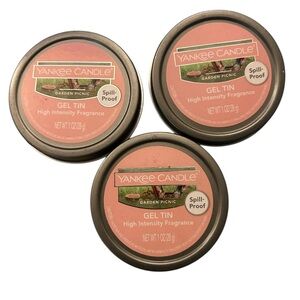 Yankee Candle Garden Picnic Gel Tin - Soft Pink